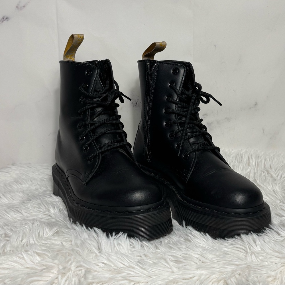 Dr. Martens Black Jadon II Vegan Leather Combat Boots Women's 9